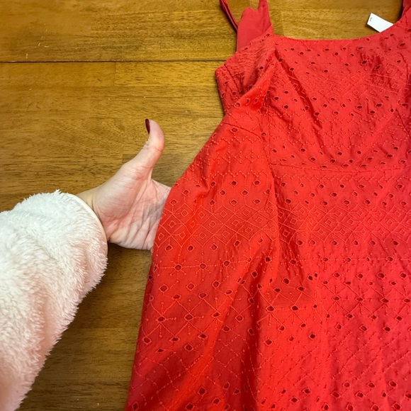 Old Navy Red Eyelet Mini Dress - Picture 6 of 10